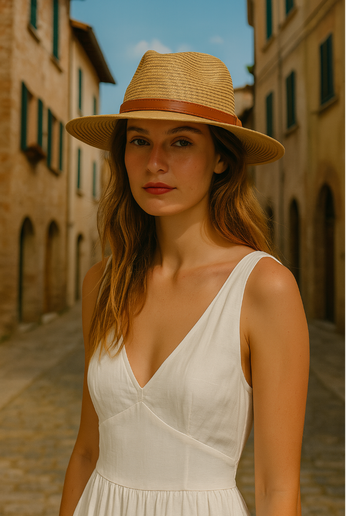 Eleganza Mediterranea Cappello intrecciato italiano