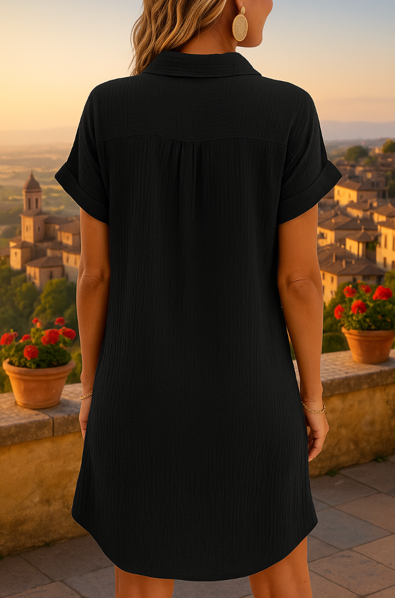 Camicia-abito estiva realizzata in cotone fresco
